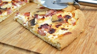 Pizza Carbonara Estilo Dominos Con Masa Casera  Recetas Fáciles [upl. by Eizdnil]