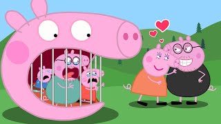 Peppa turns into a giant cage Peppa Pig Funny Animation [upl. by Edholm]