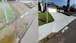 How I Resurface Driveways Timelapse [upl. by Brunelle355]