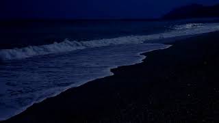 Olas del mar en la noche para dormir  relajacion natural 1080PHD [upl. by Chenee534]