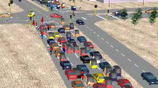 PTV Vissim Simulation of NonLaneBased Traffic [upl. by Jeanette202]