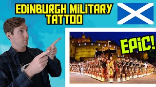 Californian Reacts  The Massed Pipes and Drums  Edinburgh Military Tattoo [upl. by Diahann]