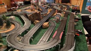 HO Slot Car Track  AFX Giant Raceway  Run some cars jaghobbies [upl. by Byrn929]