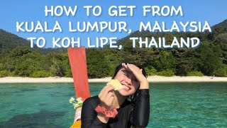 KUALA LUMPUR TO KOH LIPE  weekend getaway from KL flight and ferry to Thailand [upl. by Ilaw558]