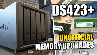 Synology DS423 NAS Unofficial 481632GB Memory Tests [upl. by Ibocaj]