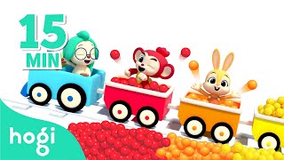 Learn Colors with ChooChoo Trains｜15 min｜Colors for Kids  Learn Colors｜Hogi Pinkfong Colors [upl. by Aramoiz441]