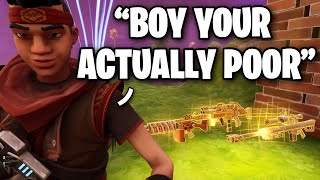 Spoiled INSANE Kid tried to SCAM ME 😂🤣 Scammer Get Scammed Fortnite Save The World [upl. by Killion]