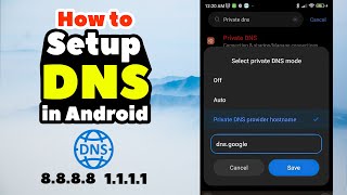 How to Change DNS Server in Android for Mobile Data amp WiFi 3 Methods  2024 [upl. by Kcyred]