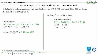 ejercicios resueltos de volumetría de neutralización [upl. by Charlotte]