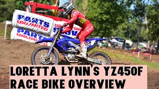 Loretta Lynns YZ450F Race Bike Overview [upl. by Navarro]