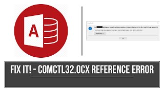 How to fix the comctl32OCX Missing Reference Error in MS Access [upl. by Cressy]