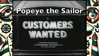 Popeye vs Bluto in Customers Wanted  The Fight of the Century Popeye the Sailor 1939 [upl. by Gewirtz757]