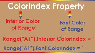 VBA Macros Color Index Property Single Row [upl. by Marek538]