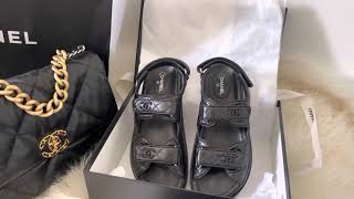 Dad Sandals Chanel unboxing [upl. by Kjersti]