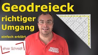 Geodreieck  richtiger Umgang  Mathematik  einfach erklärt  Lehrerschmidt [upl. by Luciano]