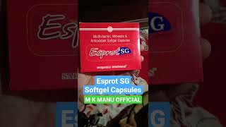 Esprot SG Softgel Capsules  Multivitamin capsuleminerals and antioxidants Softgel Capsules [upl. by Etnuhs]