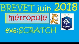 Brevet college DNB 2018 Métropole Ex6 scratch et homothétie [upl. by Thanos489]