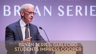 Guilford College Bryan Series Anderson Cooper and Guilford Students [upl. by Altman]