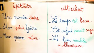 Français ladjectif épithète [upl. by Dermot593]