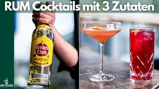 RUM COCKTAILS mit nur 3 Zutaten 🍹 SchnellEinfach⚡️ [upl. by Bronny]