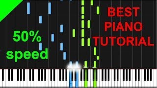 Fly  Ludovico Einaudi quotIntouchablesquot 50 speed piano tutorial [upl. by Feltie]