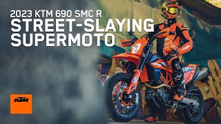 2023 KTM 690 SMC R – Streetslaying supermoto royalty  KTM [upl. by Julianna]