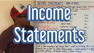 Income Statements  A Level Business AQA [upl. by Gatias]