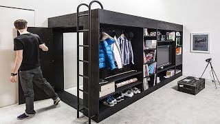 INCREDIBLE BEDROOM AND SPACE SAVING FURNITURE FOR SMALL SPACES [upl. by Zinn]