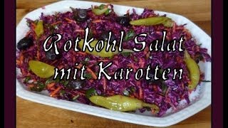 Rotkohl Salat mit Karotten Havuclu kırmızı lahana salatasi [upl. by Einberger869]