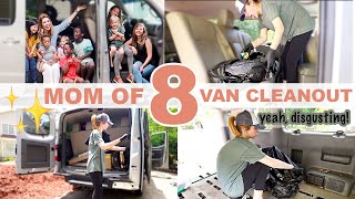 EXTREME DECLUTTER \\ Mom of 8 BIG FAMILY VAN CLEAN OUT \\ Before  After [upl. by Nyrahs]