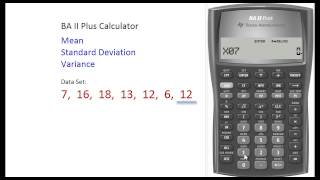 BAII Plus Calculator  Finding Mean amp Standard Deviation [upl. by Oicul]