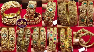 Cmr jewellers latest bangles collection with priceTrending gold nakshi bangles with price [upl. by Noell235]