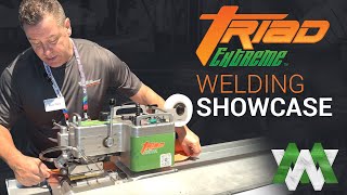 Portable Hot Wedge Welder Demonstration  Triad Extreme I Miller Weldmaster [upl. by Aisorbma773]