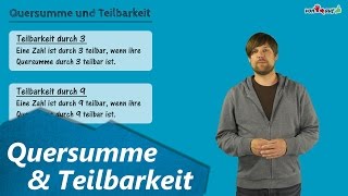 Quersumme und Teilbarkeit durch 3 9 und 6  Ziffernsumme [upl. by Ahseinad]