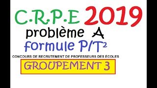 corrigé CRPE 2019 groupement 3 Maths problème partie A utilisation de formule IMC [upl. by Clovis632]