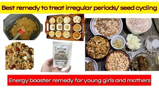 Irregular menstrual cycle Seed cycling  Energy boaster remedy for young girls amp mothers [upl. by Htebzil]