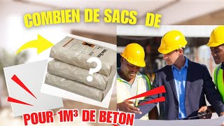 IL FAUT DÉJÀ COMBIEN DE SACS DE CIMENT POUR 1M³ DE BÉTON [upl. by Itak495]