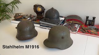 German helmet Stahlhelm M 1916  WWI E6 [upl. by Aniled]