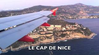 ATTERRISSAGE NICECOTE DAZUR A319 EASY JET [upl. by Frere]