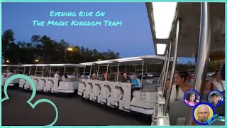 Evening Ride On The Magic Kingdom Tram  Disney World  2023 disney waltdisneyworld [upl. by Niu]