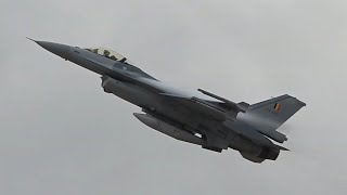 F16 Fighting Falcon Takeoff amp Low Approch [upl. by Delmar]