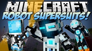 Minecraft  ROBOT SUPERSUITS Guns Gadgets Jetpacks amp More  Mod Showcase [upl. by Tim]