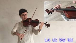 Violín Lightly Row  Suzuki book  Tutorial [upl. by Lynsey]