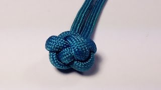 How To Tie A Decorative Paracord Chinese Button Knot  Tutorial [upl. by Enotna]