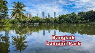 Lumpini Park Bangkok  Zen walk sprinkled with Tai Chi jogging and weightlifting [upl. by Robison]