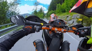 SUPERMOTO the King of the Alps  Akrapovic Best Sound  DriftsSlides [upl. by Euqinom]