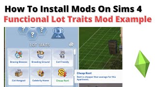 How To Install Functional Lot TraitsChallenges Mod For Sims 4  2023 [upl. by Kiran]