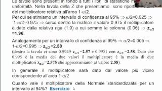 Statistica medica  Determinazione del moltiplicatore e Tavola della Z [upl. by Ahsitram]