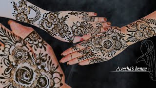 Khafif Mehandi design front and back hand full mehandi designyoutube viralvideo video henna [upl. by Okihsoy]