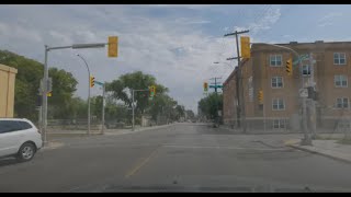 Winnipeg 4K 60fps HD Video Drive Tour Downtown Manitoba [upl. by Akemehc]